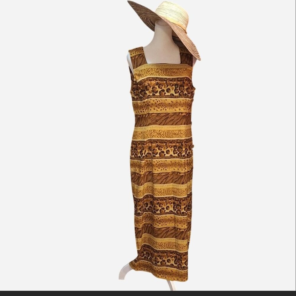 Sag Harbor animal print maxi dress, size 10